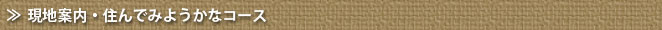 現地案内・住んでみようかなコース
